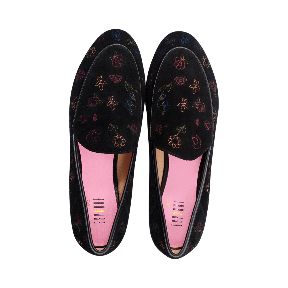 Ava Black Suede Multi F25