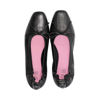 Barney Black Chevron Leather F25