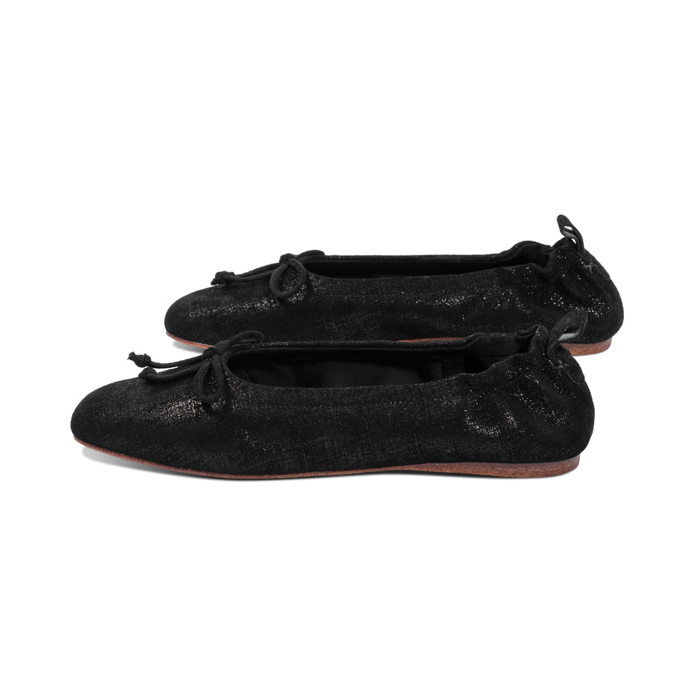 Barney Black Print Suede F25