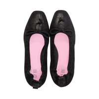 Barney Black Print Suede F25