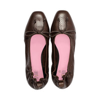 Barney Chocolate Chevron Leather F25