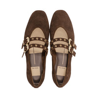 Boylan Dark Brown Perforated Suede F25