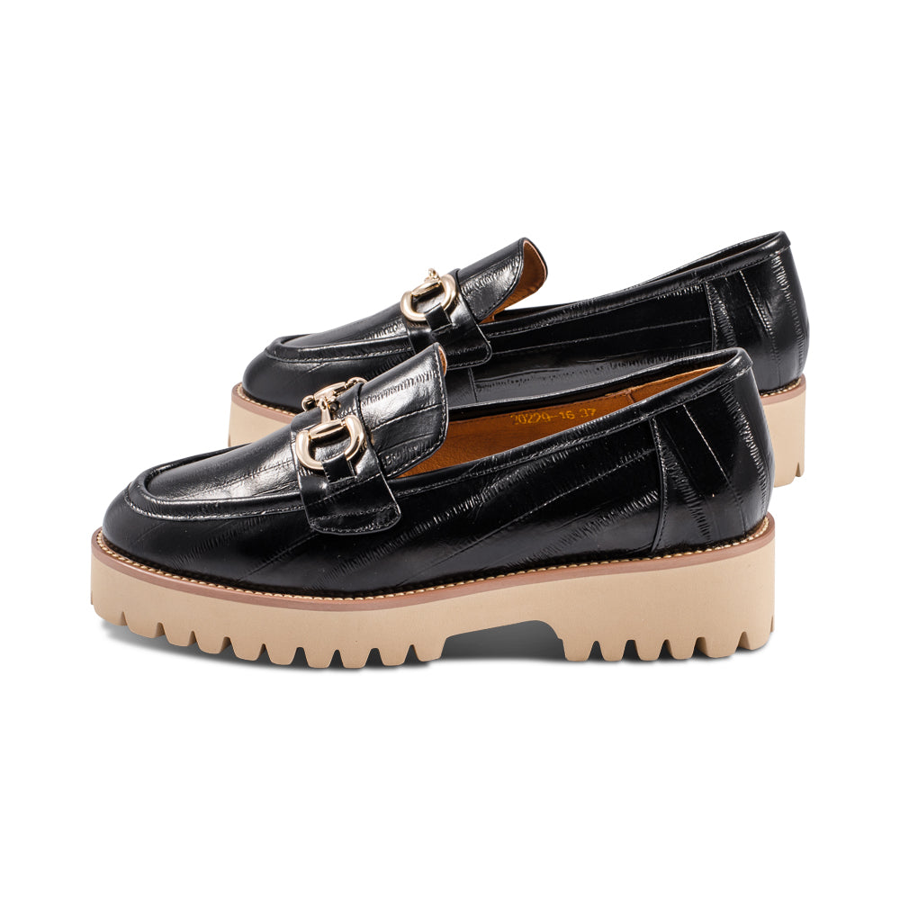 Cagliari Black Embossed Leather S25