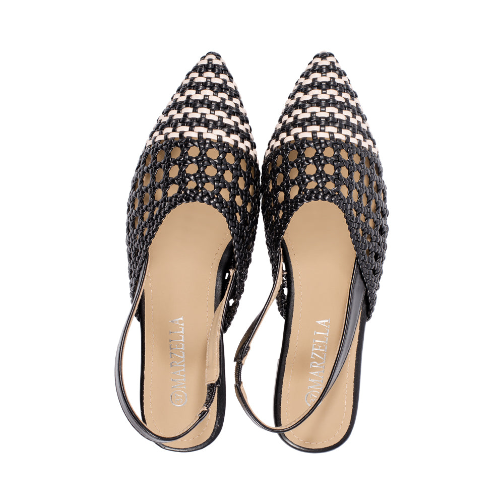 Downey Black / Nude Weave S25