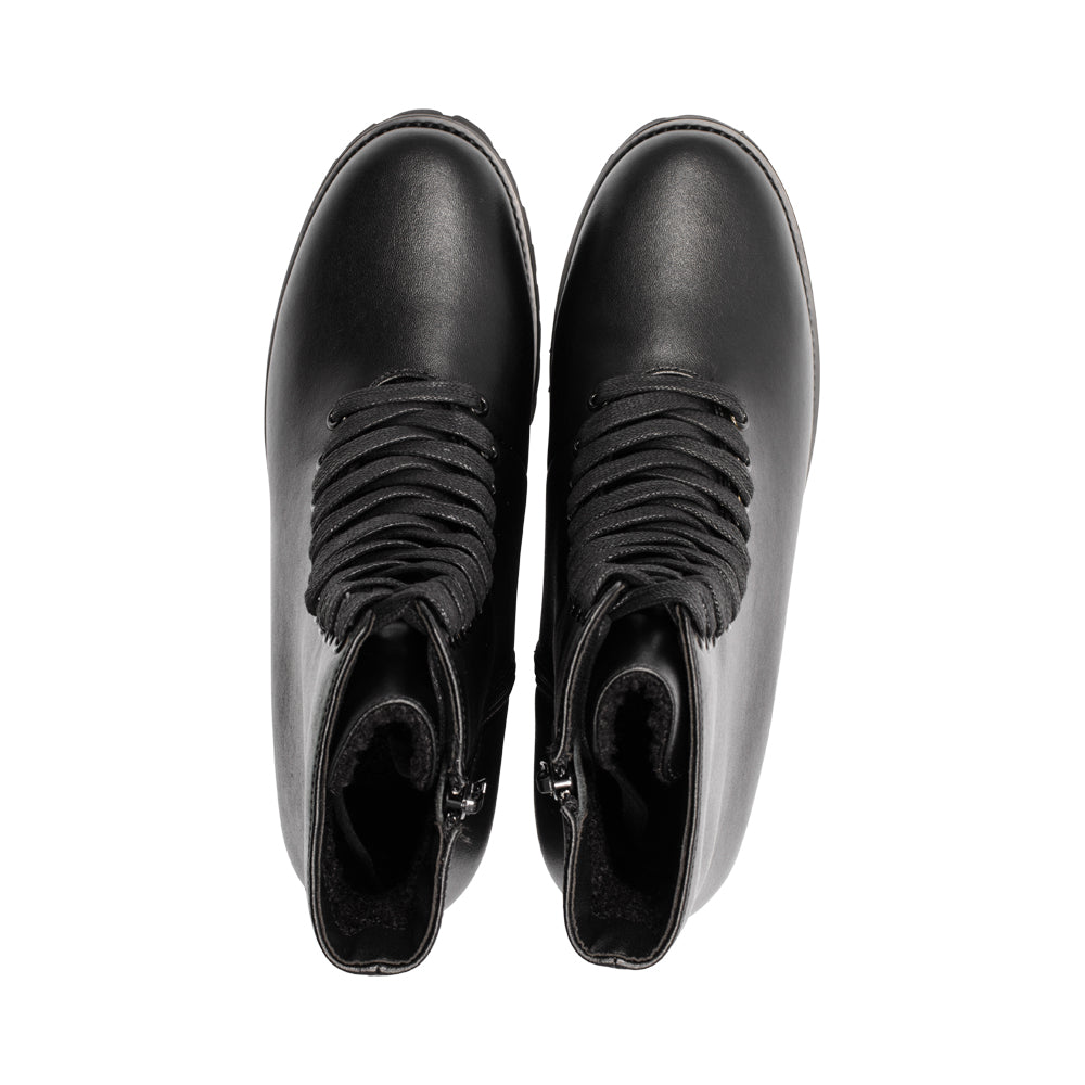 Gannet Black Leather / Black Fur F25