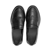 Halima Black Pebble Leather F25