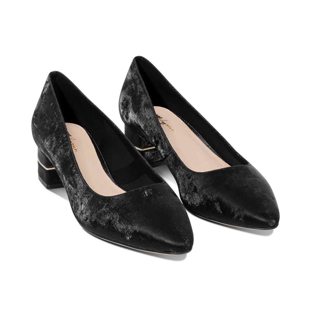 Hilly Black Shine Leather F25