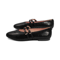 Kendel Black Shine Print Suede F25