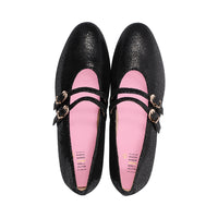 Kendel Black Shine Print Suede F25