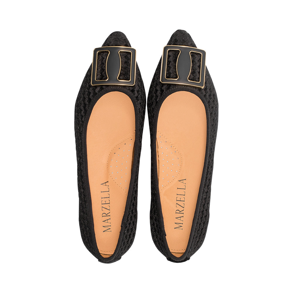 Kite Black Dotted Velvet F25