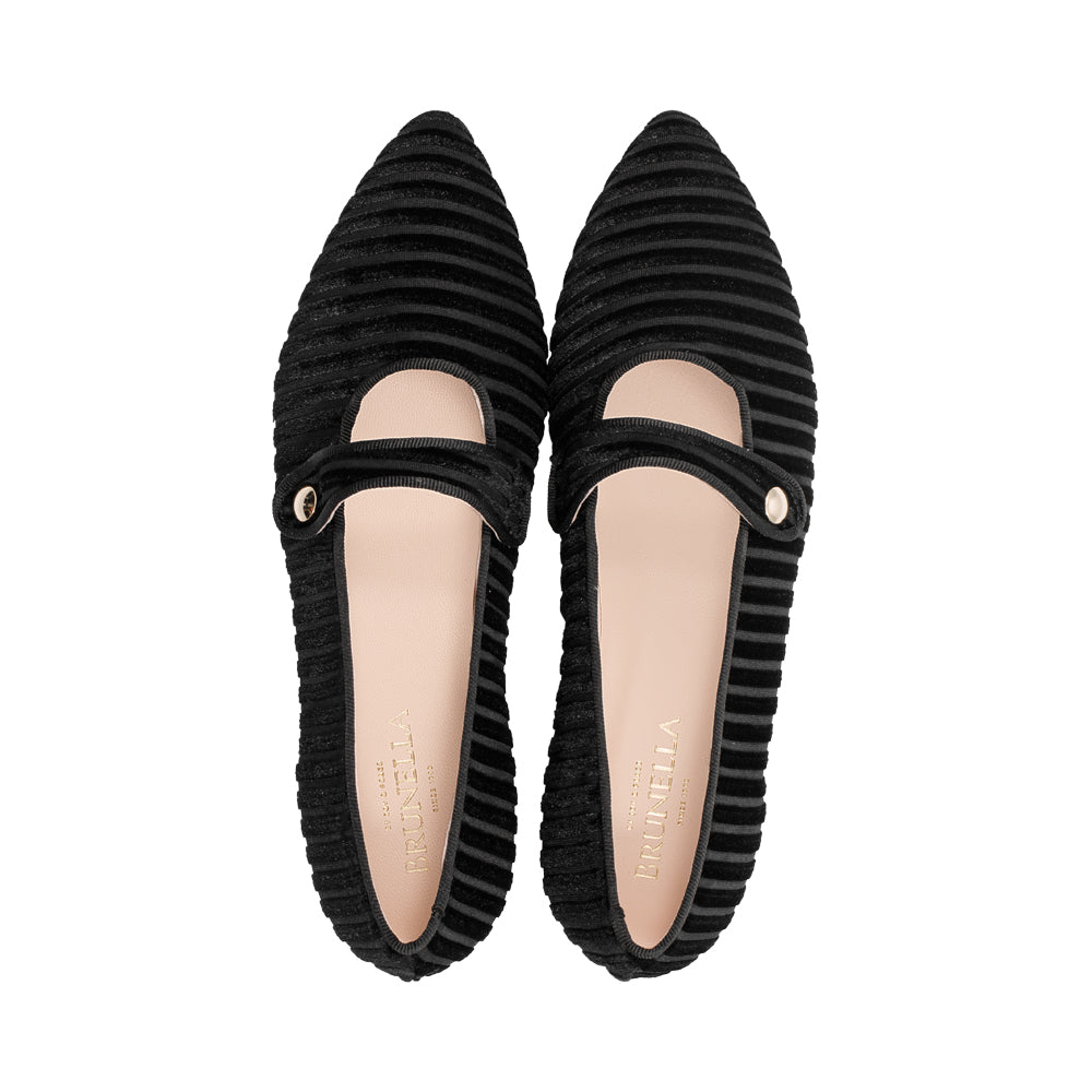 Lucerne Black Embroidered Velvet F25