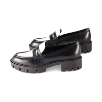 Maribel3 Black / White High Shine Faux Leather F23
