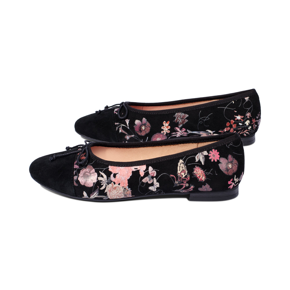 Necca Black Suede Luxury Multi Print F25