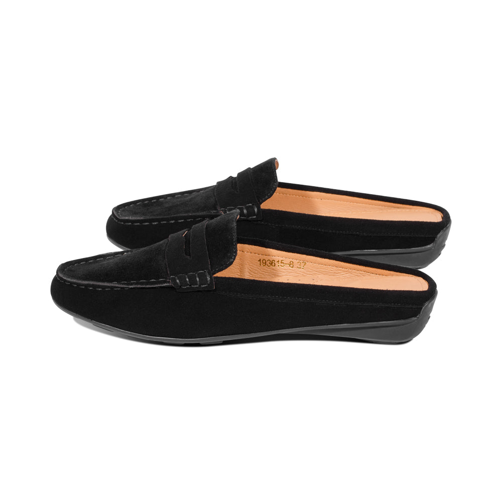 Novara Black Shiny Suede F25