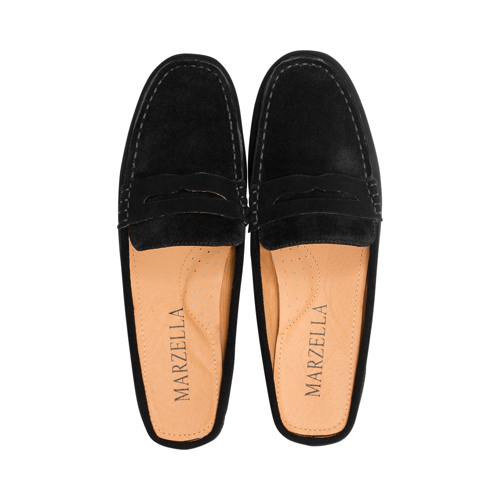 Novara Black Shiny Suede F25