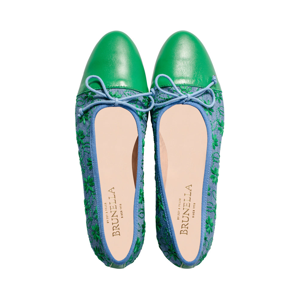 Oakley Denim Embroidery / Green Leather S24