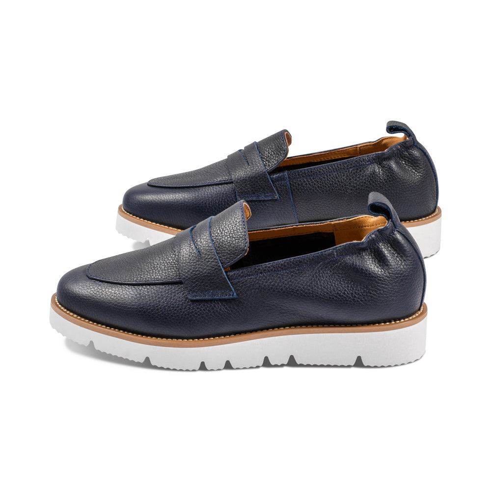 Parma Slate Blue Pebble Leather S25