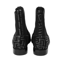 Peacock Black Geometric F25