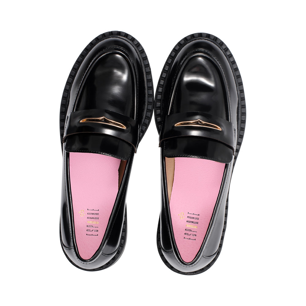 Rev Black High Shine Leather F25