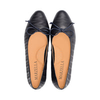 Sammy Midnight Embossed Leather F25