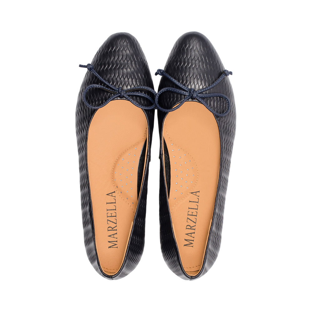 Sammy Midnight Embossed Leather F25