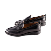 Sessy Black Leather Penny Loafer F23