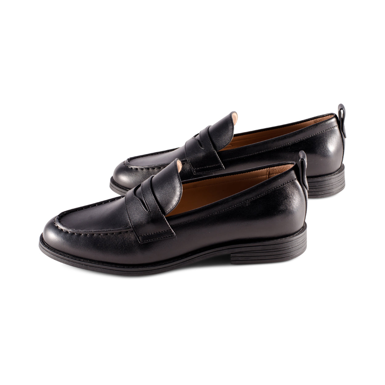 Sessy Black Leather Penny Loafer F23