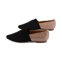 Scilla Black Knit / Taupe Leather S24