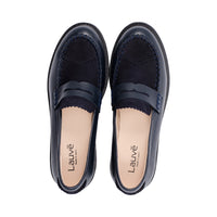 Serrated Navy Suede / Leather F25