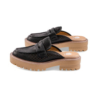 Sherlyn Black Faux Leather S24