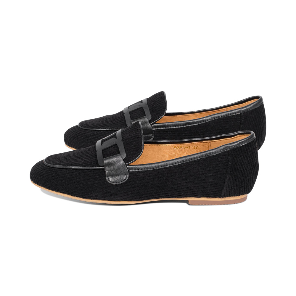 Snowdrop Black Corduroy F25