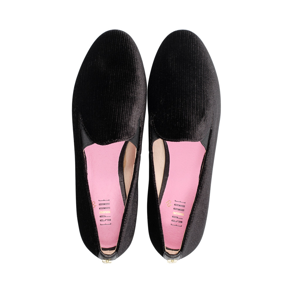 Stan Black Striped Velvet F25