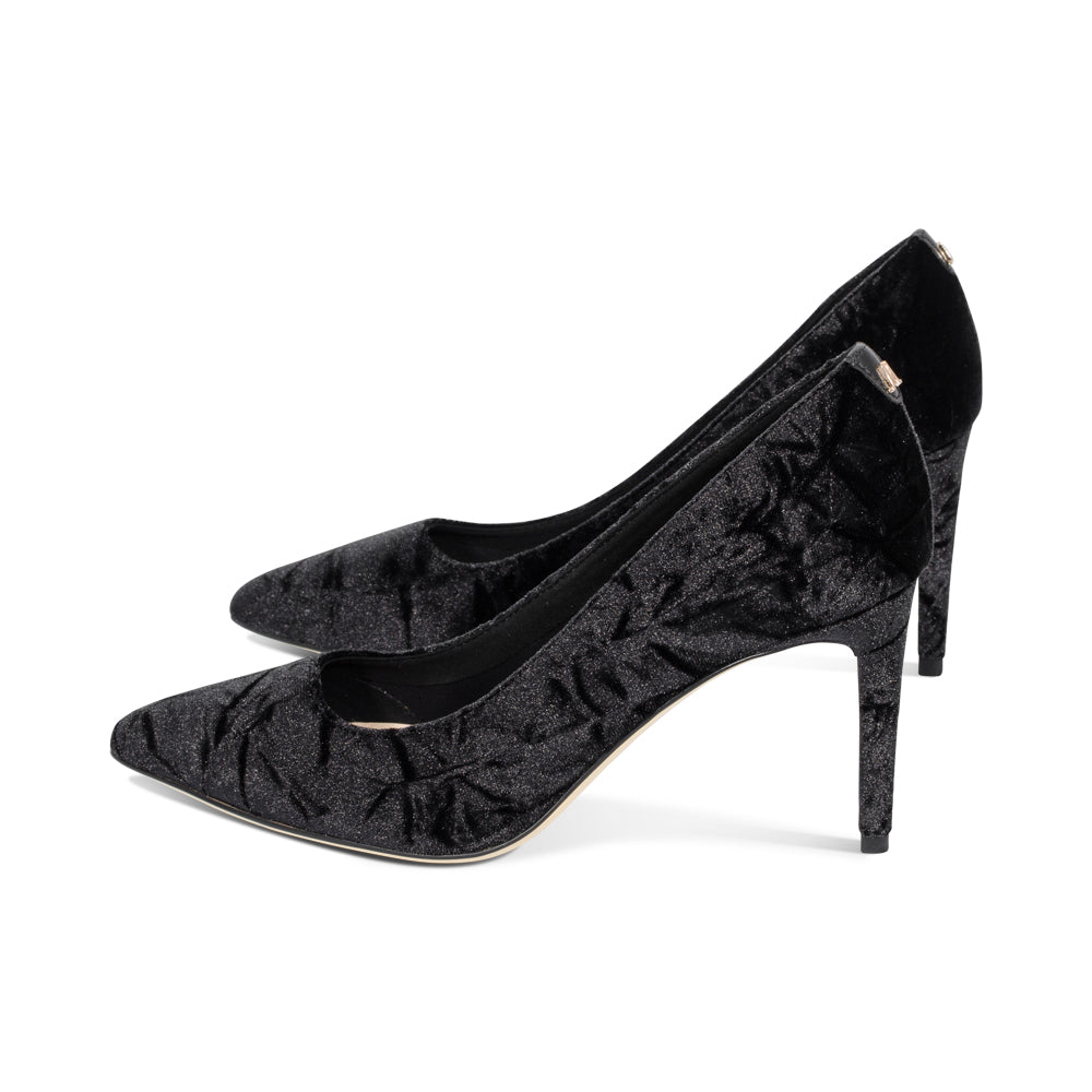 Thin Black Crushed Velvet F25