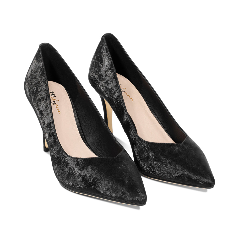 Throw Black Shine Leather F25