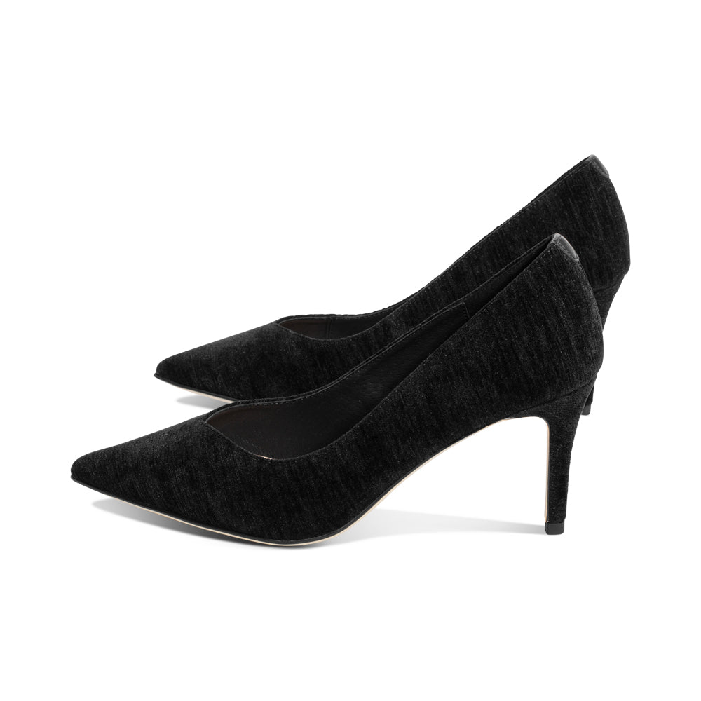 Throw Black Striped Velvet F25