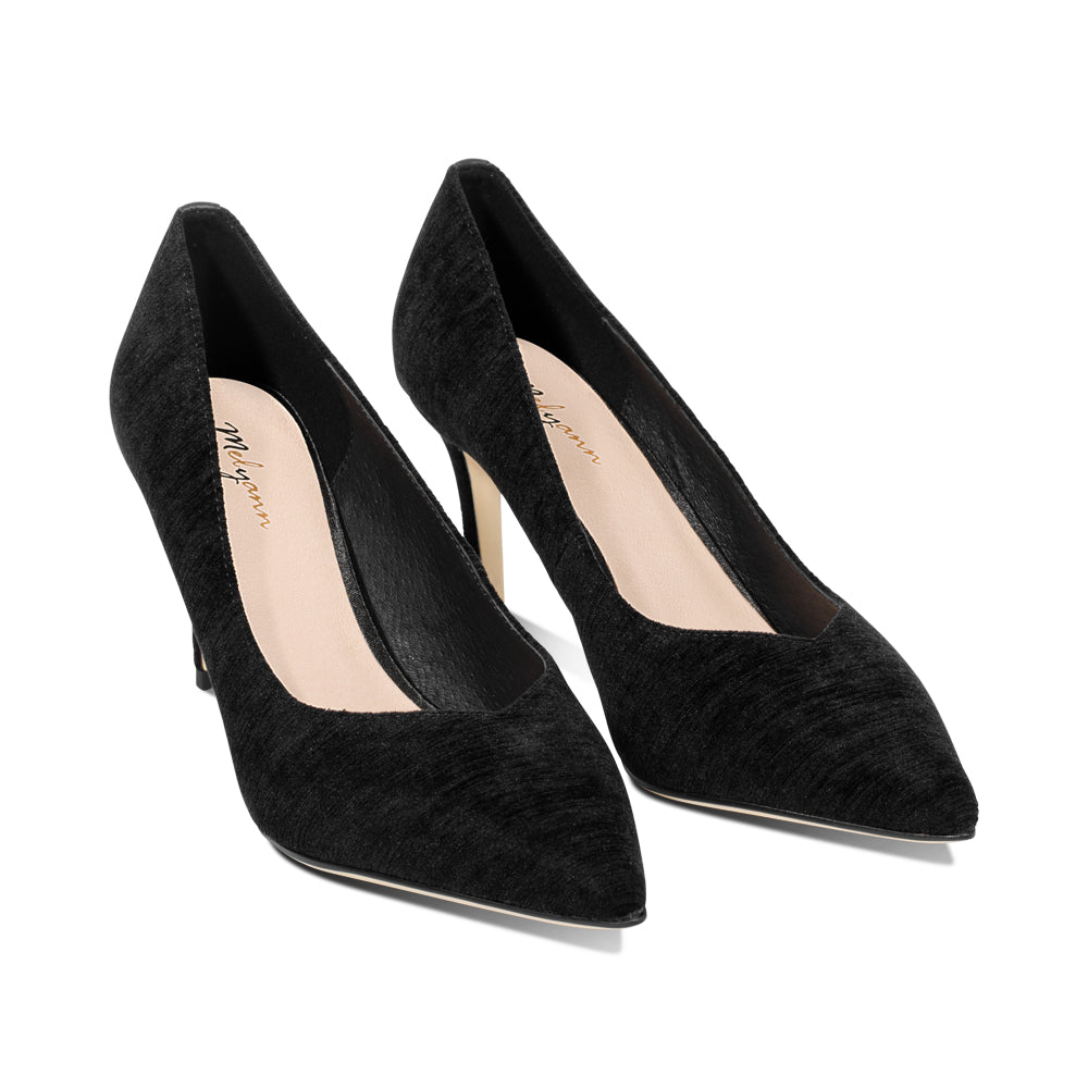 Throw Black Striped Velvet F25