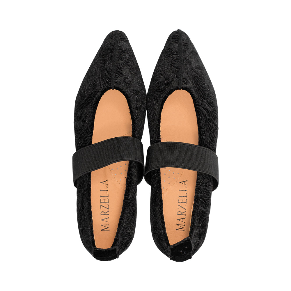 Tivoli Black Embossed Velvet F25