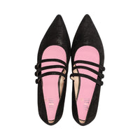 Travis Black Printed Suede F25