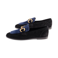 Velviteen Black / Navy / Gold Suede F23