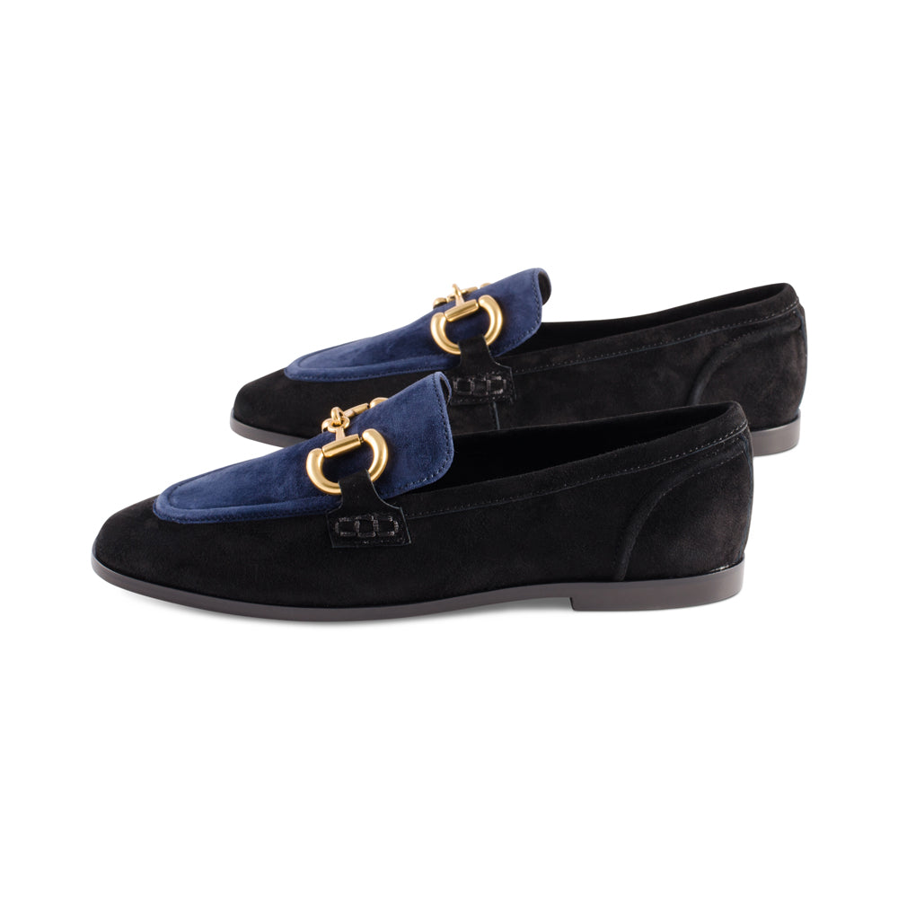 Velviteen Black / Navy / Gold Suede F23
