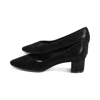 Witty Black Printed Suede F25