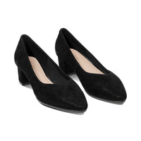 Witty Black Printed Suede F25