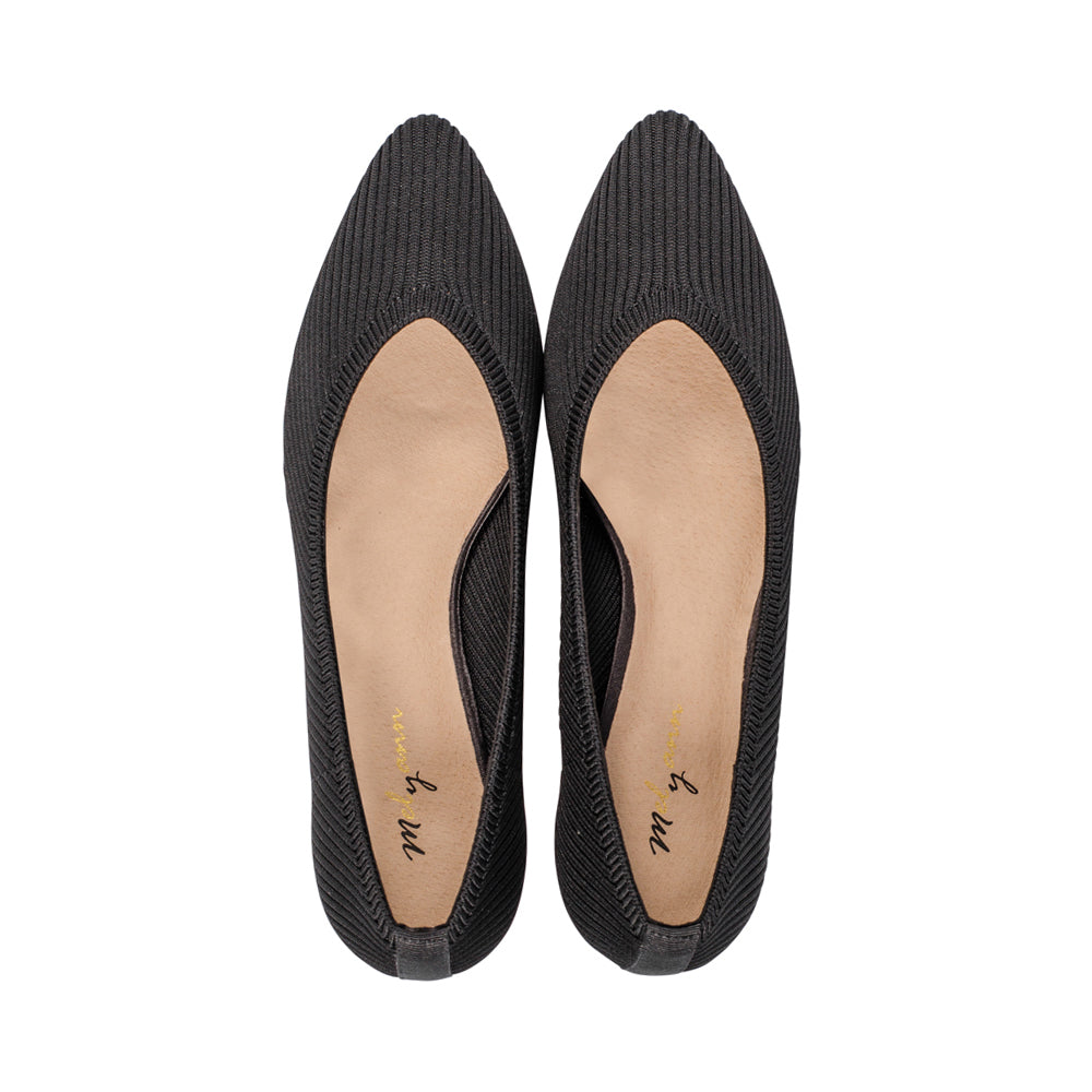 Witty Black Thin Ribbed S24