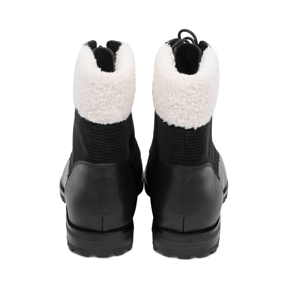 Wyler Black Leather / Corduroy F25