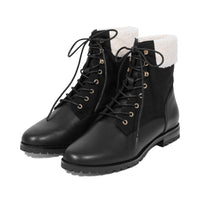 Wyler Black Leather / Corduroy F25