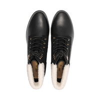 Wyler Black Leather / Corduroy F25
