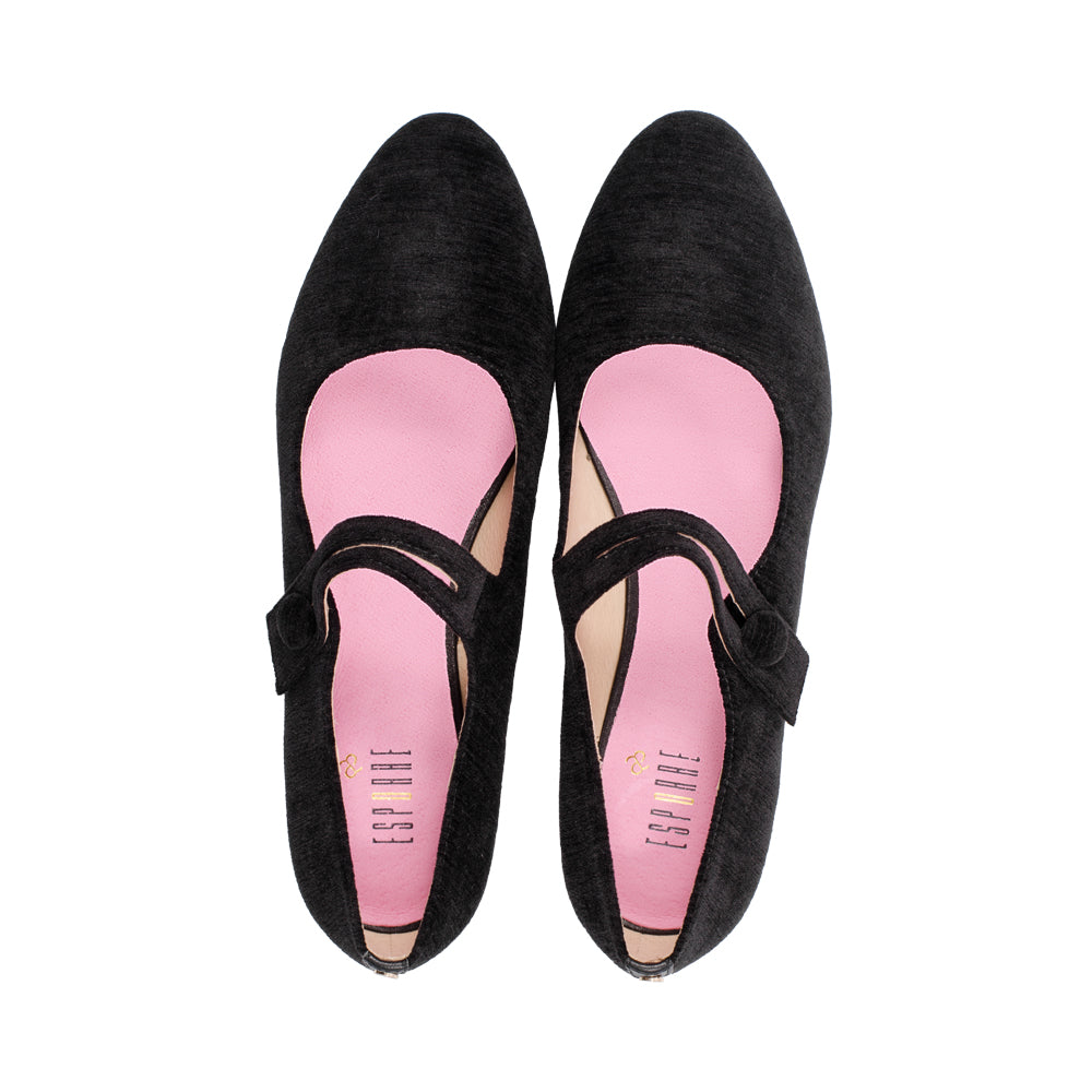 Yuma Black Striped Velvet F25