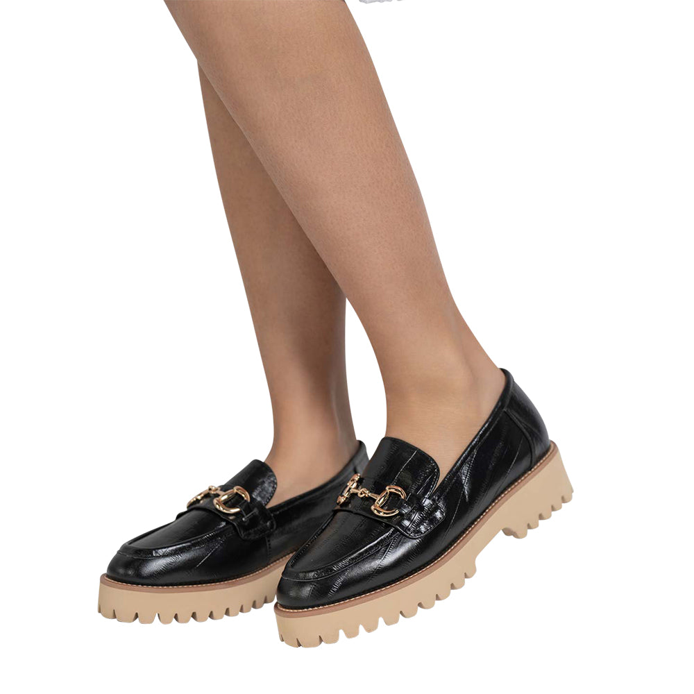 Cagliari Black Embossed Leather S25