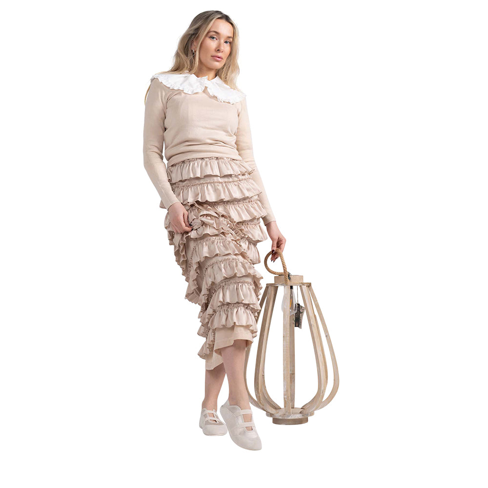 Jena White Sand Suede S25