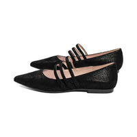 Travis Black Printed Suede F25